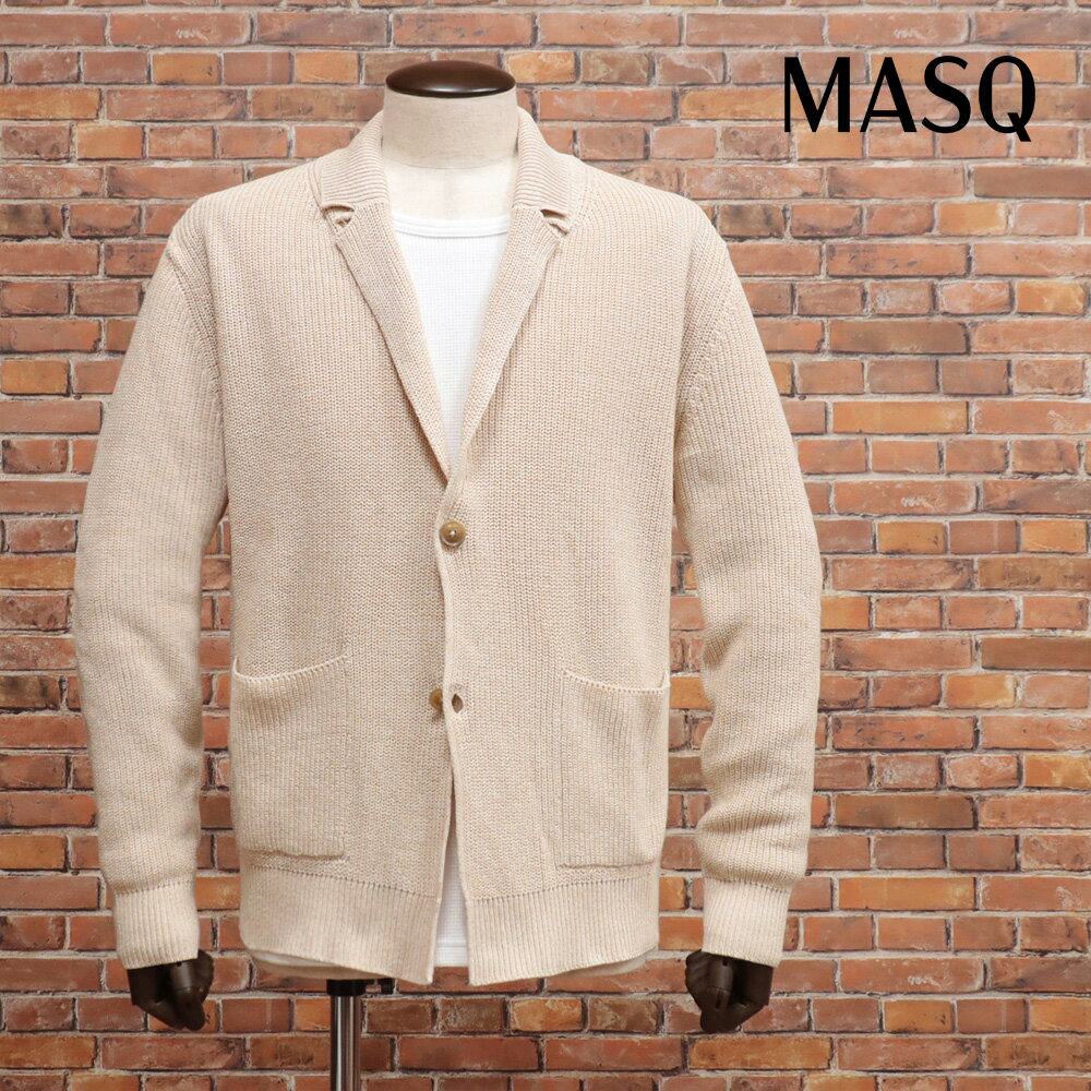 【期間限定ポイント5倍】25SS MASQ サマーニット ジャケット M5425-2602 麻混ロー