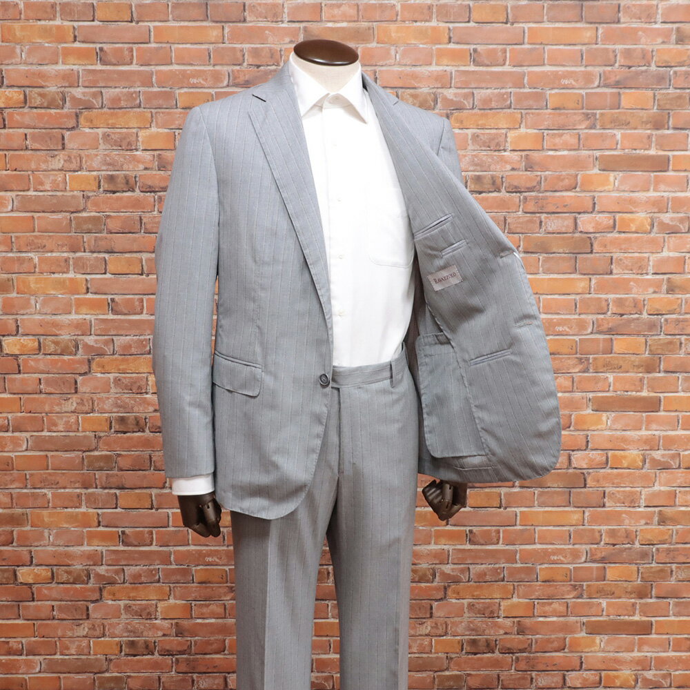 【楽天スーパーSALE】【アウトレット】Ravazzolo イタリア製スーツ スーパー130’s 上質ウール ストライプ柄 ビジネス 高級 贅沢 メンズ 紳士 一流【kc195-451000TAF】