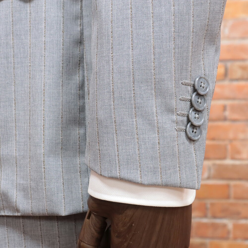 【楽天スーパーSALE】【アウトレット】Ravazzolo イタリア製スーツ スーパー130’s 上質ウール ストライプ柄 ビジネス 高級 贅沢 メンズ 紳士 一流【kc195-451000TAF】