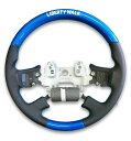 LB-Trucks オリジナル ハンドル ステアリング ブルーカーボン ブルーステッチ レザー調コンビ 17プロフィア / 17レンジャー H29.4~ LBWKプロデュース