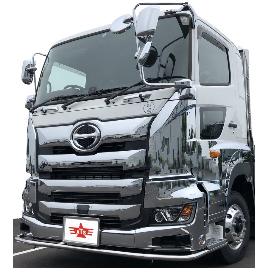 ★法人名宛のみ★代引不可★ ATS ステンレス アンダー パイプ バンパー 17プロフィア 3分割 セット 1台分 トラック AB07H073