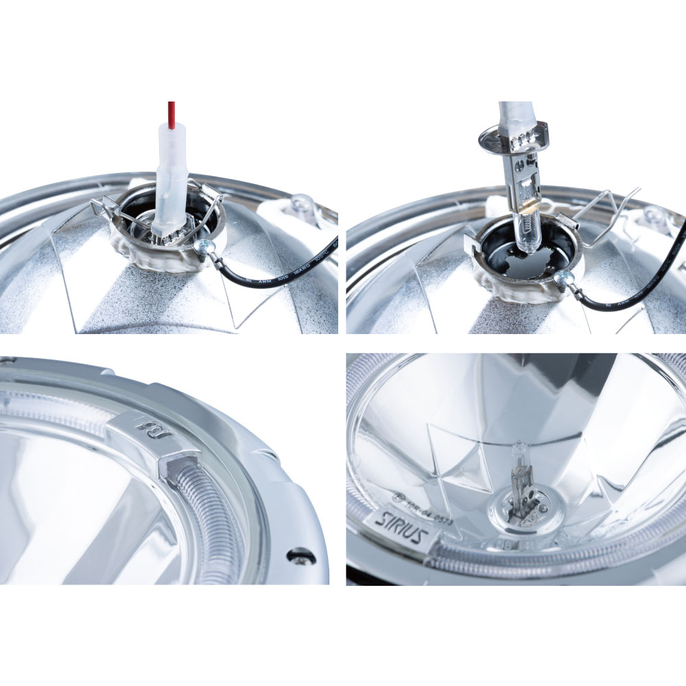 JET 230Φ メッキ フォグランプ ハロゲン H1 24V 70W LED ホワイト イカリング付 1個 トラック 526565