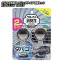 エステー 芳香剤 消臭剤 クルマの消臭力 タバコ用 スカイミント クリップタイプ エアコン吹き出し口 2個セット 16019 1