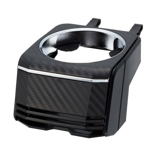 Car Storage, Holder - 星光産業 ドリンクホルダー カーボン柄 エアコン吹き出し口 ドリンク カップ スマホ 防振シリコンラバー EB-198