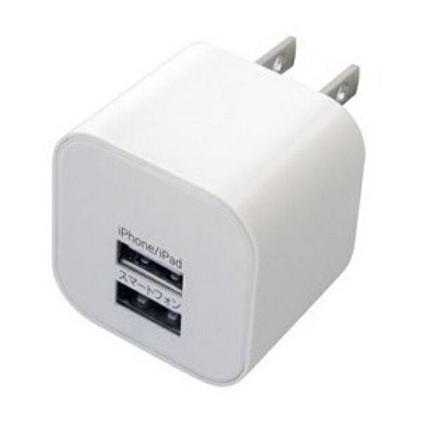 カシムラ AC充電器USB2ポート2.4A WH 100V~240V対応 海外使用可能 ハイパワー出力5V ホワイト AJ-464