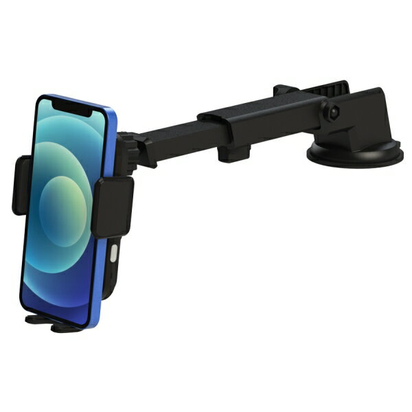 ロングアームQiホルダーエアコンクリップ 約66～85mmのスマートフォンサイズに対応 ※大型スマホにも対応 アークス X-258