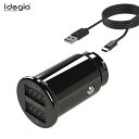 3.1AコンパクトDC A*2ポート A Cケーブル付 USB-A-Cケーブル付き 3.1A ハイパワー充電 USB2ポート DC12/24V トラックOK ス...