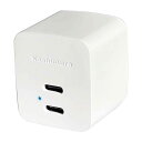 AC Type-C 2P 12W WH AC充電器 持ち運びに便利 2ポート搭載 カシムラ AC-036(2)