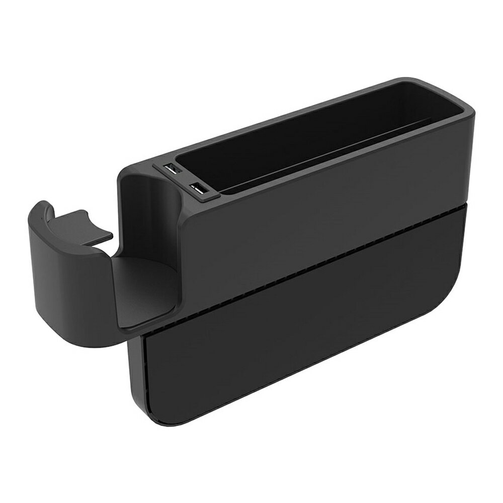 シートポケット USB2ポート付 シートサイド ドリンクホルダー 差し込むだけ カシムラ DC-040