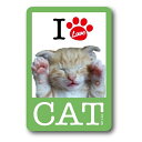アイラブキャット アイラブキャット 猫 ペット ステッカー ゼネラルステッカー PET-005