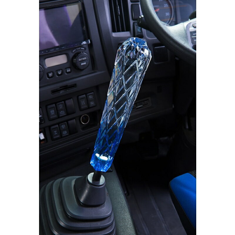 MIYABI シフトノブ 270タイプ クリア/ブルー トラック 内装 透明/青 270mm 雅 MI-MIN270-BL