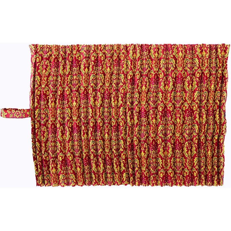 ルームカーテン ハイルーフ用 ベルサイユ レッド プリーツなし 裏地なし 横1200mm×縦1400mm 2枚セット 雅 CH-VRRE14