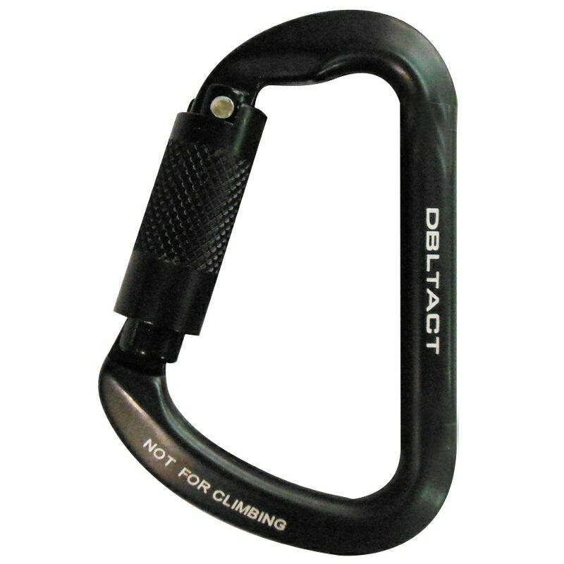 DBLTACT アルミ鍛造カラビナ スライドロック機能付 ブラック 三共コーポレーション DT-AKR-B