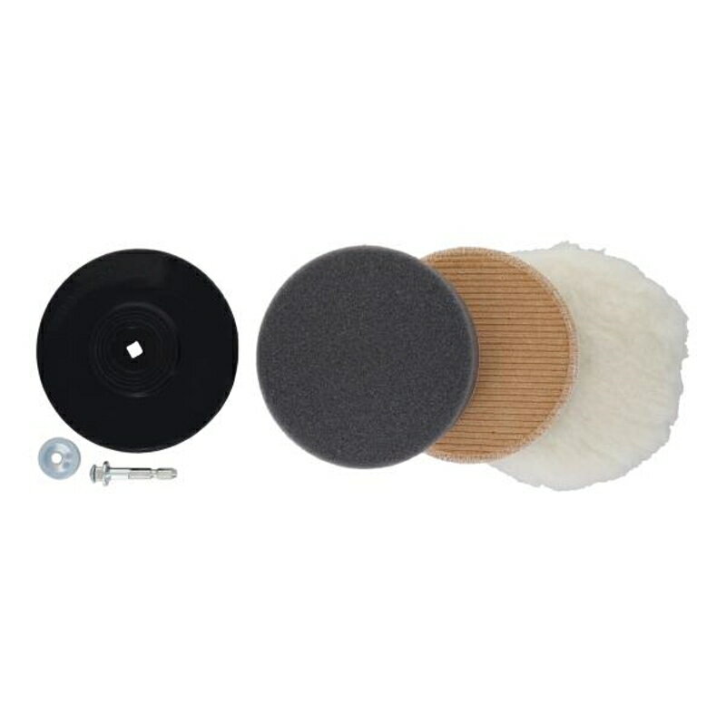 H&H 六角軸マジック付ポリッシャー4点セット φ125mm 三共コーポレーション MG6S-E