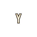 イニシャルステッカー 7.6 Y ステッカー アルファベット 【Y】 DIY リメイク 7.6cm ゼネラルステッカー LD-3Y(2)