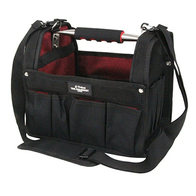 ツールキャリーバッグ S E-VALUE ブラック&レッド 藤原産業