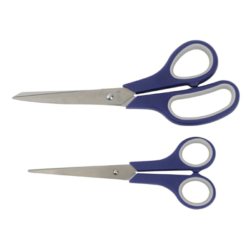 Scissors - 事務用はさみセット 2本組 E-VALUE 藤原産業