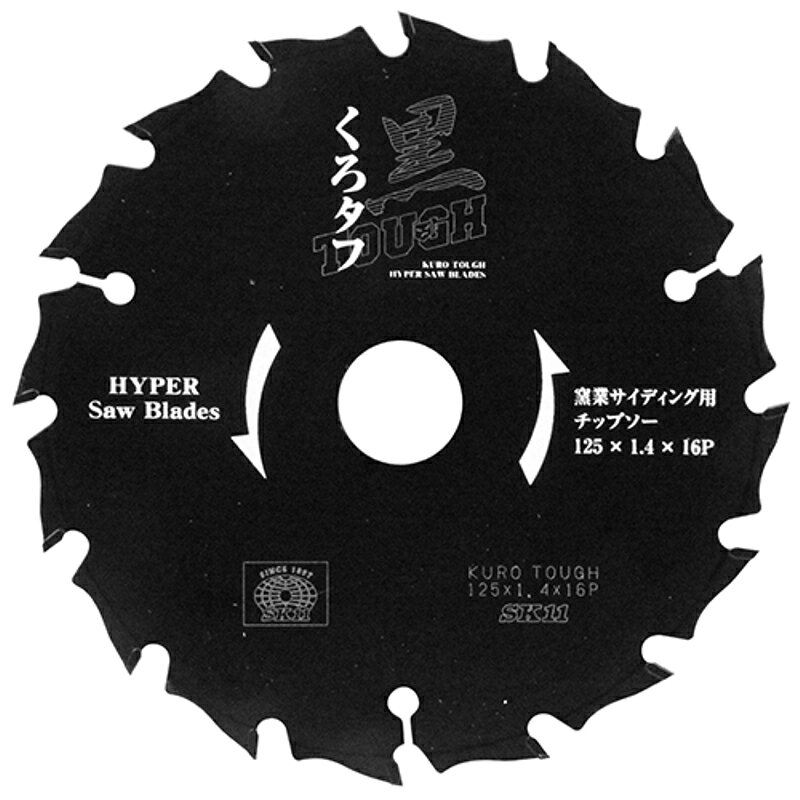 高硬度特殊超硬チップ採用により高い耐摩耗性で長寿命です。■■■用途■■■窯業サイディングやスレート、石膏ボードなどの切断作業。■■■機能・特徴■■■オリジナル刃先形状により、切断時の直進性を高め刃のブレヲ低減し軽い挽きを実現しました。薄刃設計により、切削抵抗を減らし軽い挽きを実現し切断面も美しいです。■■■仕様■■■●外径：125mm。●刃厚：1.4mm。●内径：20mm。●歯数：16。●最高使用回転数：9600min-1。■■■注意事項■■■刃の取り付けは丸鋸本体の矢印の方向と刃の方向を必ず合わせて取り付けてください。必ず保護メガネ、ヘルメットなど安全保護具を着用して下さい。ディスクグラインダーで使用しないで下さい。 メール便対応商品です。◆追跡サービス◆　差し出しからお届けまでの配送状況をご確認頂けます。◆配達方法◆　宅配便：対面受渡もしくは宅配ボックス等となります。　メール便：お届け先の郵便受けに配達致します。◆配達日◆　宅配便：日曜・祝日等でも配達可能です。　メール便：日曜・祝日は原則配達されません。◆お届けまでの日数◆　宅配便：おおむね発送日から1～2日前後でお届け致します。　メール便：おおむね発送日から2～5日前後でお届け致します。　但し、お届け先が遠方の場合や離島などの一部地域の場合など、　さらに数日要する場合が御座います。　お急ぎの場合は宅配便をご利用下さい。※メール便注意事項※■郵便受けに配達されるため代金引換はご利用頂けません。■翌日配送サービスには対応しておりません。また、配達日時指定も出来ません。■メール便対応商品を複数ご購入頂いた場合や、メール便対応外商品と同梱での発送の場合、　宅配便で発送する場合が御座いますので、予めご了承下さい。※メール便の場合の返品交換について※■配達中の商品破損、紛失があった場合でも保証、交換等は対応致しかねます。万が一、ご購入商品と違った商品が届いた場合には交換対応させて頂きます。商品説明■■■用途■■■窯業サイディングやスレート、石膏ボードなどの切断作業。■■■機能・特徴■■■オリジナル刃先形状により、切断時の直進性を高め刃のブレヲ低減し軽い挽きを実現しました。薄刃設計により、切削抵抗を減らし軽い挽きを実現し切断面も美しいです。■■■仕様■■■●外径：125mm。●刃厚：1.4mm。●内径：20mm。●歯数：16。●最高使用回転数：9600min-1。■■■注意事項■■■刃の取り付けは丸鋸本体の矢印の方向と刃の方向を必ず合わせて取り付けてください。必ず保護メガネ、ヘルメットなど安全保護具を着用して下さい。ディスクグラインダーで使用しないで下さい。■■■商品サイズ(幅×高さ×奥行)■■■約125×125×1.4※ページ記載の内容については予告なく変更する場合があります。ご了承下さい。商品・パッケージは予告なく仕様変更する場合があります。