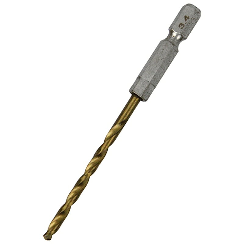 Rakuten - 六角軸TIN鉄ドリル 普通 SK11 3.4mm 藤原産業