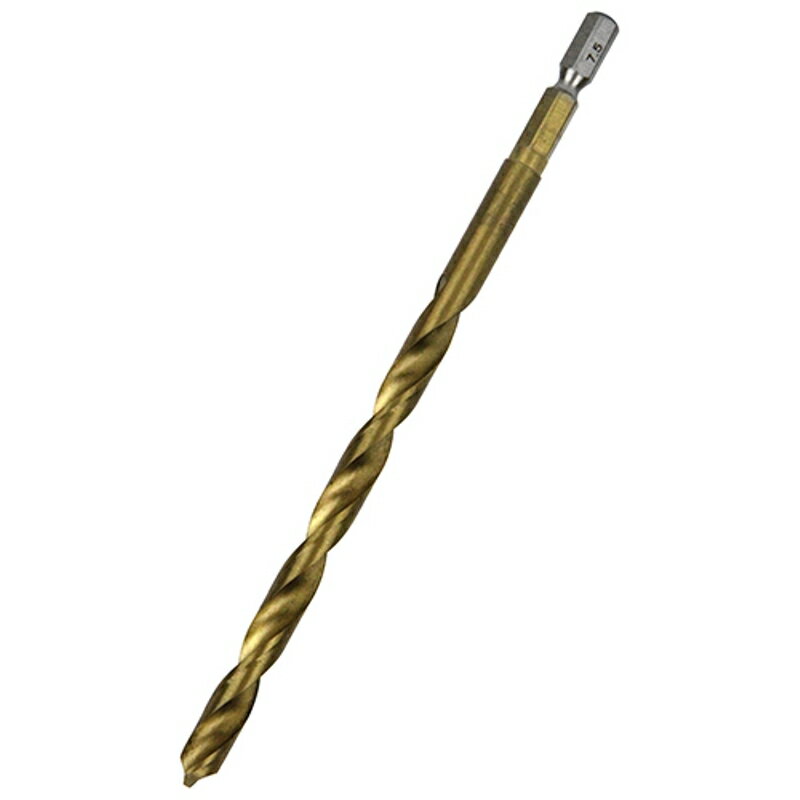 六角軸TIN鉄ドリル 微長 SK11 7.5mm 藤原産業