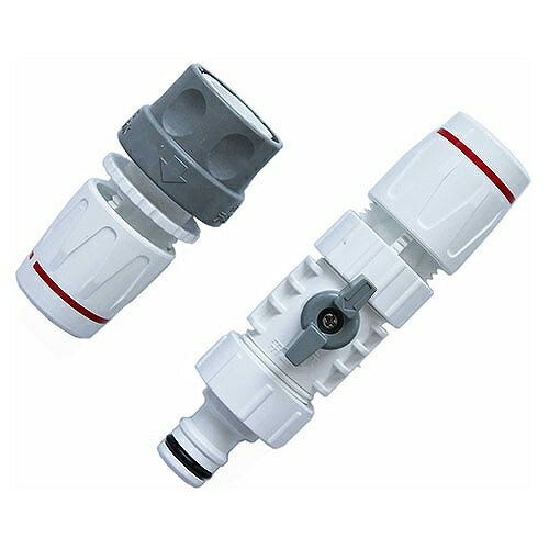 コック付ワンタッチ中間継手 TOYOX C-22 トヨックス 40271 DIY 工具 庭 ガーデニング 散水 水栓 水周り