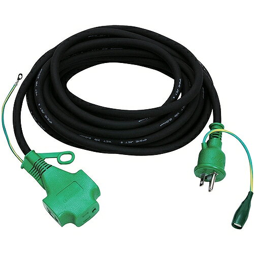 トリプルP延長コード黒 PPT10E 15AP10M 日動工業 00626 DIY 工具 電動工具 コード...