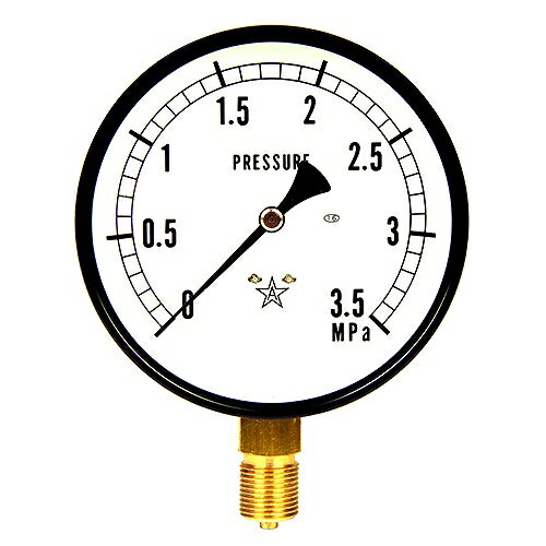 汎用圧力計A100・G3／8 S-41・3.5MPA 右下精器 42608 DIY 工具 電動工具 エアーツール 継手 ソケット ..