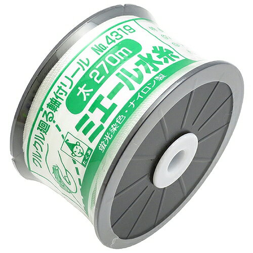 ミエール水糸ホワイト太270 NO.4319 たくみ 04319 DIY 工具 計測 検査 墨つぼ チョーク 糸 綿 カルコ