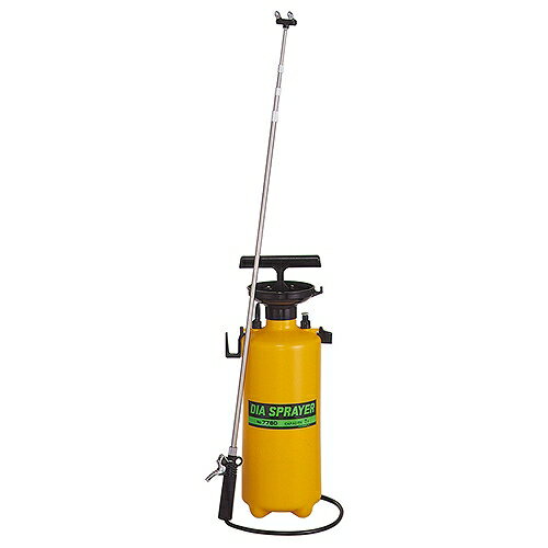 キャッチコピー使いやすく、充分な圧力でよりよく噴霧ができます。用途プレッシャー式噴霧器。特徴液が入れやすいジョーゴ型の注入口です。ハンドルロック式でポンプの脱着・持ち運びに便利です。瞬間噴霧・連続噴霧に便利なレバー式のバルブです。新型ポンプはシリンダー径26mmで軽い加圧で噴霧できます。長くて使いやすいホースを採用しています。商品説明キャッチコピー使いやすく、充分な圧力でよりよく噴霧ができます。用途プレッシャー式噴霧器。特徴液が入れやすいジョーゴ型の注入口です。ハンドルロック式でポンプの脱着・持ち運びに便利です。瞬間噴霧・連続噴霧に便利なレバー式のバルブです。新型ポンプはシリンダー径26mmで軽い加圧で噴霧できます。長くて使いやすいホースを採用しています。仕様●7L用。●2頭式伸縮ノズル：95cm～300cm。●ホース：5m。●全高：57cm。●ホースフック付。●ノズルホルダー付。●ノブ付安全弁装置。JANコード：4977263077604メーカー名：フルプラ商品名：07760 ダイヤスプレー NO.7760※ 商品・パッケージは予告なく仕様変更する場合があります。※ 掲載画像はすべてイメージです。予告なく変更する場合があります。