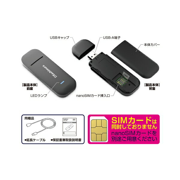 無線LANルーター/USB SIMフリー 4G...の紹介画像2