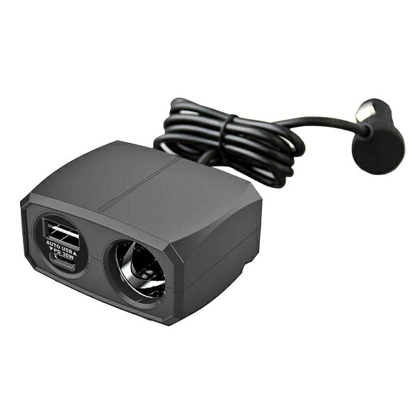 24V対応USB PD30W対応●1つのDCソケット、Type-CとリバーシブルUSB-Aの2ポートを備えたセパレートタイプの増設ソケット。●12/24V両方の電源に対応、トラック等にも使用可能。●USB2ポート合計最大出力42W。●USB PD(Power Delivery)規格対応。USB Type-Cポート：最大30W(出力自動切替 12V 2.5A/9V 3A/5V 3A)※USB PD規格に非対応の端末を接続した場合は5V出力になります。●USB-Aポート：最大12W(5V 2.4A)自動識別IC搭載で、iPad/iPhone/iPod/スマートフォン/タブレット等を自動的に識別し、最適な電流で充電できます。●USBコネクタの表も裏も向きを気にせず挿せるリバーシブルUSBポート。●DCソケット：最大72W(12V 6A/24V 3A)●約1mの電源コードで自由な取り回しができるセパレートタイプ。●両面テープで貼るだけの簡単装着。●ブルーに輝くラインのインジケーターで通電が確認できます。※PD充電はPD対応のケーブルが必要です。※USBケーブルは付いておりません。各機器の純正ケーブルをご用意ください。※データ通信に対応していないUSBケーブルを使用した場合、自動識別できません。商品説明24V対応USB PD30W対応●1つのDCソケット、Type-CとリバーシブルUSB-Aの2ポートを備えたセパレートタイプの増設ソケット。●12/24V両方の電源に対応、トラック等にも使用可能。●USB2ポート合計最大出力42W。●USB PD(Power Delivery)規格対応。USB Type-Cポート：最大30W(出力自動切替 12V 2.5A/9V 3A/5V 3A)※USB PD規格に非対応の端末を接続した場合は5V出力になります。●USB-Aポート：最大12W(5V 2.4A)自動識別IC搭載で、iPad/iPhone/iPod/スマートフォン/タブレット等を自動的に識別し、最適な電流で充電できます。●USBコネクタの表も裏も向きを気にせず挿せるリバーシブルUSBポート。●DCソケット：最大72W(12V 6A/24V 3A)●約1mの電源コードで自由な取り回しができるセパレートタイプ。●両面テープで貼るだけの簡単装着。●ブルーに輝くラインのインジケーターで通電が確認できます。※PD充電はPD対応のケーブルが必要です。※USBケーブルは付いておりません。各機器の純正ケーブルをご用意ください。※データ通信に対応していないUSBケーブルを使用した場合、自動識別できません。品番 KX-238JAnコード 4907986732382本体色 ブラック入力電圧 DC12V/24V マイナスアース車定格電圧/電流 DCプラグ DC12V / 最大6AまでDC24V / 最大3Aまで※USB PD対応端末をご使用の際、DCプラグ挿し込み口との合計定格電力が120Wを超えないようご注意ください。定格電圧/電流 USBポート USB-Aポート：最大12W DC5V 2.4AUSB Type-Cポート：(USB PD対応端末)最大30W DC12V 2.5A/DC9V 3A/DC5V 3A(USB PD非対応端末)最大15W DC5V 3A2ポート同時使用時：2ポート合計最大42W使用温度範囲 0～35℃コード長 プラグ～ソケット本体 約1m本体サイズ/重量 62W×34H×50Dmm / 110gパッケージサイズ 90W×180H×60Dmmパッケージ重量 140gメーカー希望小売価格 オープン保証期間 6ヶ月