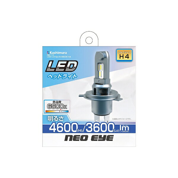 LEDヘッドバルブ2 6500K H4 LEDヘッドバルブ ヘッドライト 車検対応 DC12V車専用 カシムラ NB-113