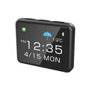 スマートクロック 車内 時計 スマホ連動 カレンダー 通知表示 ボタン電池 貼付け型 黒 コンパクト カシムラ AK-230