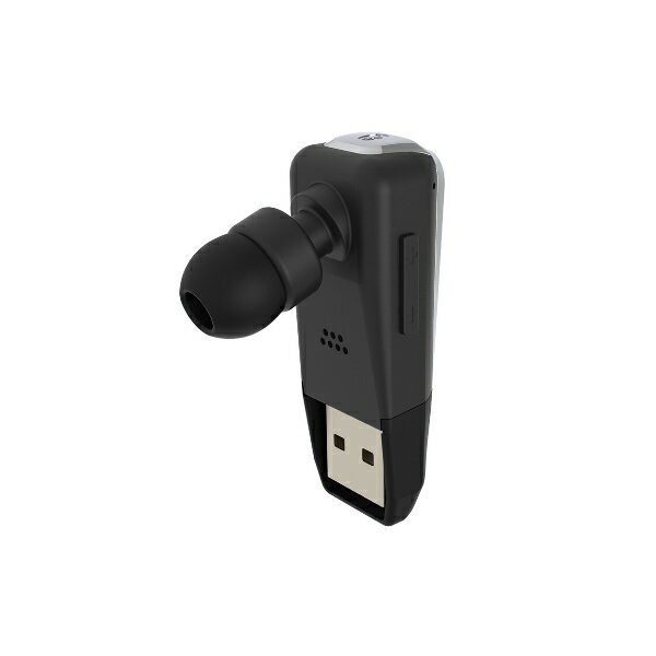 B/Tイヤホンマイク USB-A イヤホン Bluetooth ワイヤレス 黒 マイク付き 通話専用 ...