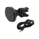 ワイヤレスチャージ マグホルダー エアコン スマートフォン 耐荷重250G以下 高輝度LED採用 フルカラー光 ヤック PF-418(2)