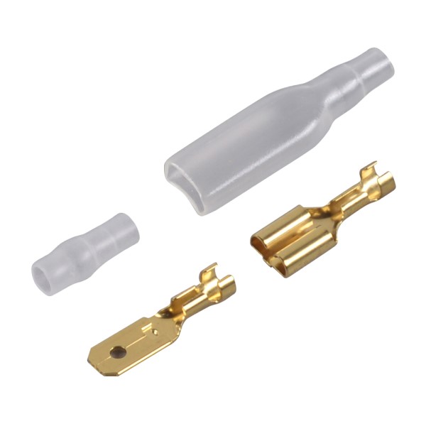 平型端子セット 10セット 配線 接続 電装系 バイク DC6V車 DC12V車 AV(S)0.5-2sq 250型 オス メス スリーブ エーモン 30017 2