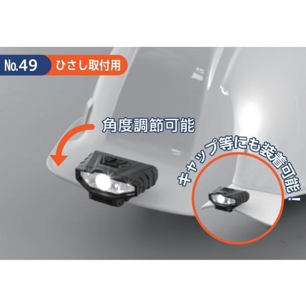 バイザーライトS LED 角度調整可能 210lx 25lm 1.5時間 乾電池 単4使用 ヘルメット...