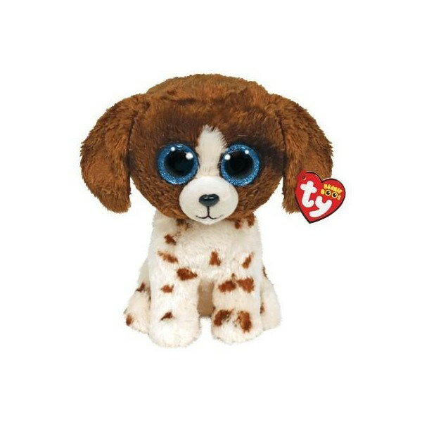 Dog - Beanie Boo's マドルズ Mサイズ 動物 ぬいぐるみ ふわふわ プレゼント こども かわいい おもちゃ 15cm 誕生日 7月22日 いぬ たれ耳 ブラウン ホワイト Ty 36249