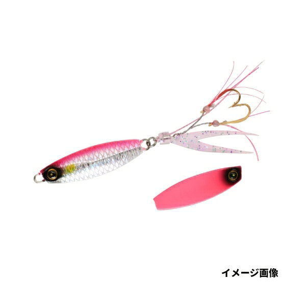 ジャックアイ豆クネクネ 3g リアル魚鱗ピンクイワシ/蛍光ピンク
