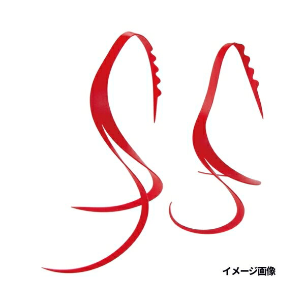 桜幻 シリコンネクタイ スリットカーリー #8 ソリッドレッド 19-330 ラグゼ 67624 がまかつ