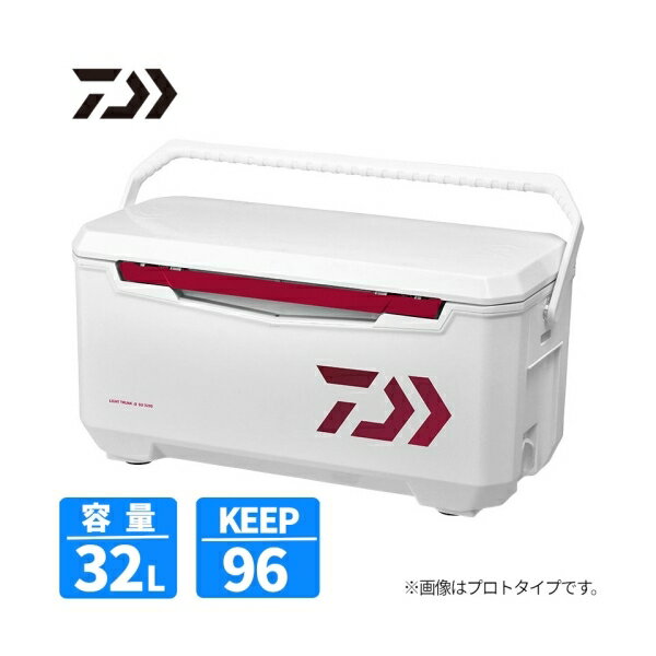 トランク型クーラー最軽量のライトトランクが、更に軽く、更に使いやすくなって新登場。・対象魚に合わせて選べる32リットルと24リットルの2サイズ・ロングボディーで大型～中型魚までスッポリ収納(内寸56.5cm)・ダイワクーラー最軽量を実現(24L：4.0kg、32L：4.6kg)・軽いのに座れる頑丈ボディ・開閉便利なワンハンドオープン、フリークローズ・取り外し可能でお手入れ簡単な両開き上フタ・90度まわすだけで開閉簡単な水栓付き・用途に合わせて選べる断熱仕様(6面真空、1面真空、ウレタン、スチロール)・真空モデルは断熱層の隙間にウレタンを隅ーまで充填【注意事項】※自重はクーラー本体の重量です。内寸は一番狭い所、外寸は一番広い所です。カラー： レッドサイズ： GU 3200(32L)容量： 32L内部寸法1： 奥行22×幅56.5×高さ24.5cm外部寸法1： 奥行31.5×幅69×高さ34cm自重： 5kg断熱素材： ウレタン[上フタ]スチロール標準パーツ： ロングハンドル 、水栓、ふんばるマン、スノコ(一体)保冷力： KEEP96商品説明・対象魚に合わせて選べる32リットルと24リットルの2サイズ ・ロングボディーで大型～中型魚までスッポリ収納(内寸56.5cm) ・ダイワクーラー最軽量を実現(24L：4.0kg、32L：4.6kg) ・軽いのに座れる頑丈ボディ ・開閉便利なワンハンドオープン、フリークローズ ・取り外し可能でお手入れ簡単な両開き上フタ ・90度まわすだけで開閉簡単な水栓付き ・用途に合わせて選べる断熱仕様(6面真空、1面真空、ウレタン、スチロール) ・真空モデルは断熱層の隙間にウレタンを隅ーまで充填 【注意事項】 ※自重はクーラー本体の重量です。内寸は一番狭い所、外寸は一番広い所です。 カラー： レッド サイズ： GU 3200(32L) 容量： 32L 内部寸法1： 奥行22×幅56.5×高さ24.5cm 外部寸法1： 奥行31.5×幅69×高さ34cm 自重： 5kg 断熱素材： ウレタン[上フタ]スチロール 標準パーツ： ロングハンドル 、水栓、ふんばるマン、スノコ(一体) 保冷力： KEEP96