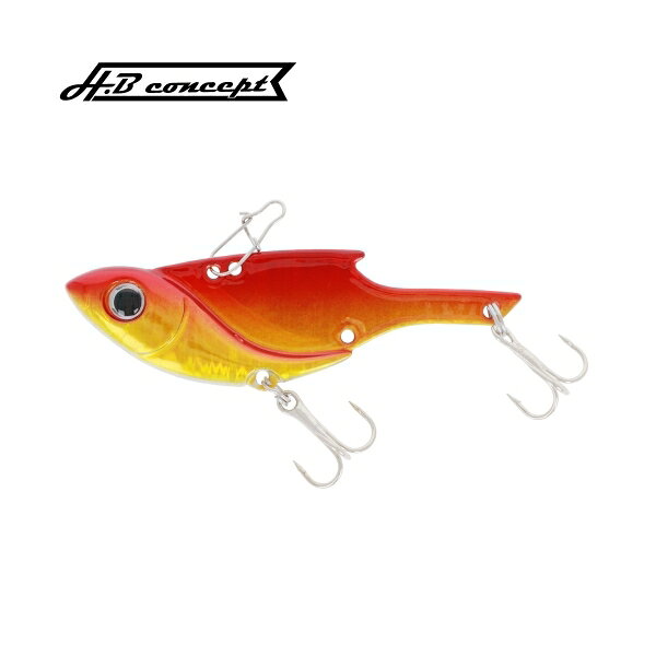 Vibration - マジトビ バイブ 20g アカキン 釣り具 ルアー 魚型 飛距離 低重心 全長69mm 20g フック#10 ソルトルアー オレンジ フロントアイ リアアイ 16770 H.Bconcept