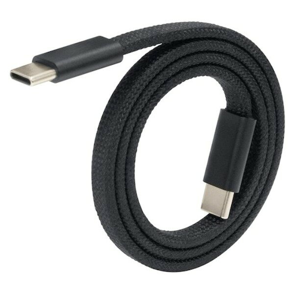 マグネットフラットナイロンケーブルCC 0.5m カー用品 ナイロン被覆 まとまる 薄型 USB-C 充電器 車内 耐熱 耐久 PD 急速充電 PC オフィス D659 セイワ