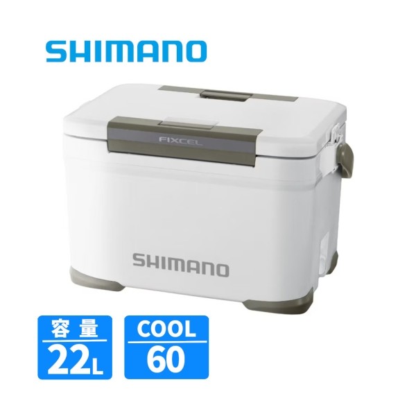 保冷力・操作性・堅牢性をバランスよく備えた、汎用クーラーボックスの中核モデル。モデルごとの仕様に合わせた断熱構造を採用し、釣行に必要十分な保冷性能に配慮しています。両面から開閉でき取り外しも可能なフタ、抗菌加工を施したボディ、水抜きしやすいワンタッチ水栓など、釣りでの使用を想定した使い勝手を追求。シンプルな面構成は洗いやすさや乾燥のしやすさにもつながり、メンテナンス性にも配慮されています。さらに、オプションパーツによる機能拡張にも対応し、スタイルや釣種に合わせたカスタマイズが可能です。商品説明保冷力・操作性・堅牢性をバランスよく備えた、汎用クーラーボックスの中核モデル。モデルごとの仕様に合わせた断熱構造を採用し、釣行に必要十分な保冷性能に配慮しています。両面から開閉でき取り外しも可能なフタ、抗菌加工を施したボディ、水抜きしやすいワンタッチ水栓など、釣りでの使用を想定した使い勝手を追求。シンプルな面構成は洗いやすさや乾燥のしやすさにもつながり、メンテナンス性にも配慮されています。さらに、オプションパーツによる機能拡張にも対応し、スタイルや釣種に合わせたカスタマイズが可能です。※クーラーの寸法は目安です。※外寸法にはハンドルを含みます。※底部の長さは、底面の角Rの中心と中心を結んだ長さです。※各シリーズの収納例は、板氷：130×240×65mm、保冷剤XL：195×255×35mm、オキアミ：170×300×60mm、飲物：PETボトル500ml Φ66×207mm、PETボトル2l 90×105×305mm、PETボトル1l 75×95×205mmを想定しています。※上蓋の断熱材は全て発泡ポリスチレンです。※クーラーの蓋の裏にある小さな穴は、内部の圧力を調整するための通気孔です。ご安心してお使いください。※蓋は防水構造ではありません。合わせ目に水をかけないでください。※表面にホコリ等が付着した状態では抗菌機能は発揮できません。「ノバロン」は東亜合成株式会社の登録商標です。※水栓のナットが内側に部分的に突出しているところがあります。※△はオプションで取り付けができます。カラー： Wカーキサイズ： LT 22L容量： 22L内部寸法1： 中央部 22.0×40.0×25.0cm内部寸法2： 底部 21.1×39.1×25.0cm外部寸法1： 30.0×53.0×33.2cm自重： 3.7kg断熱素材： 発泡ポリスチレンCOOL： 60標準パーツ： ハンドル、水栓、取り外し可能フタ、滑り止めゴムJANコード：4969363163141メーカー名：シマノ商品名：SHIMANO フィクセル LT 22L Wカーキ NF-722Z クーラーボックス※ 商品・パッケージは予告なく仕様変更する場合があります。※ 掲載画像はすべてイメージです。予告なく変更する場合があります。