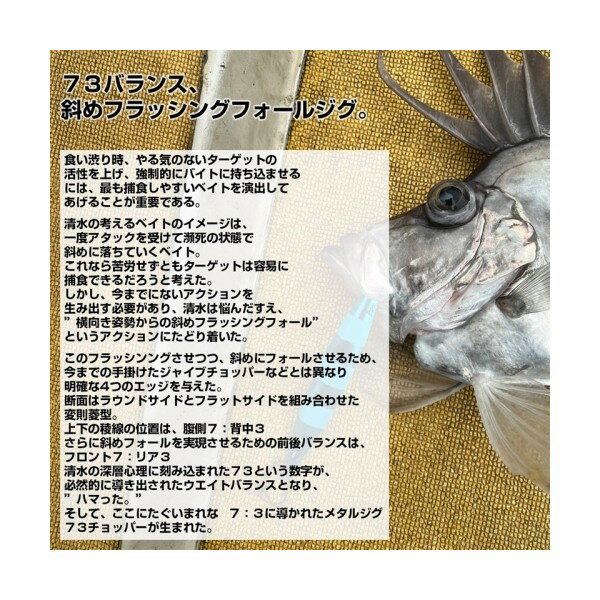 ソルティガ73チョッパー 150g ソルティガ73チョッパー 150g MLアカキンゼブラグロー (3)