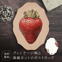 ポストカード イチゴ 【送料無料】 ヴィンテージ 葉書 はがき ハガキ 絵葉書 絵はがき グリーティングカード メッセージカード クリスマスカード バースデーカ...