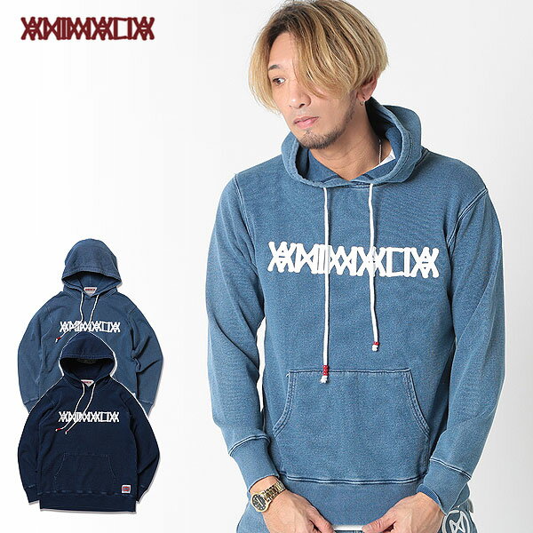 50％OFF SALE セール ANIMALIA アニマリア INDIGO P/O HOODIE - LOGO メンズ パーカー 送料無料 ストリート