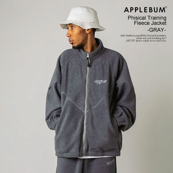 30％OFF SALE セール APPLEBUM アップルバム Phisical Training Fleece Jacket -GRAY- メンズ ジャケット フリースジャケット トレーニングジャケット 送料無料 ストリート