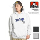 BEN DAVIS ベンデイビス SPRAY ART HOODIE メンズ パーカー プルオーバー ヘビーウェイト ビッグシルエット 送料無料 ストリート