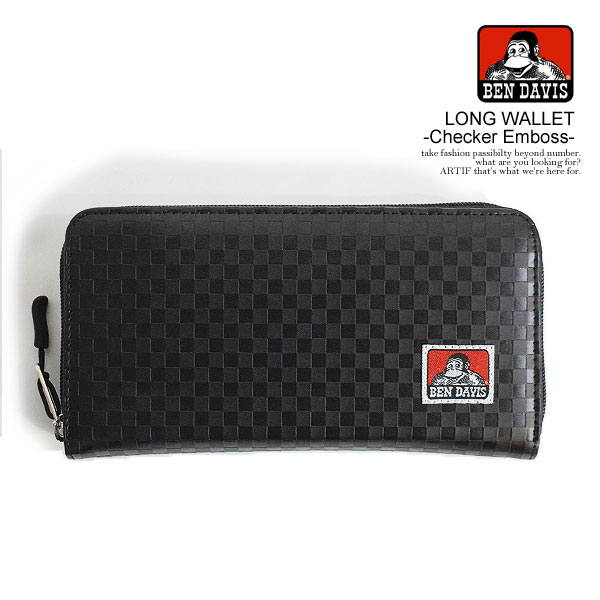 BEN DAVIS ベンデイビス LONG WALLET -Checker Emboss- メンズ ロングウォレット 財布 長財布 ストリート